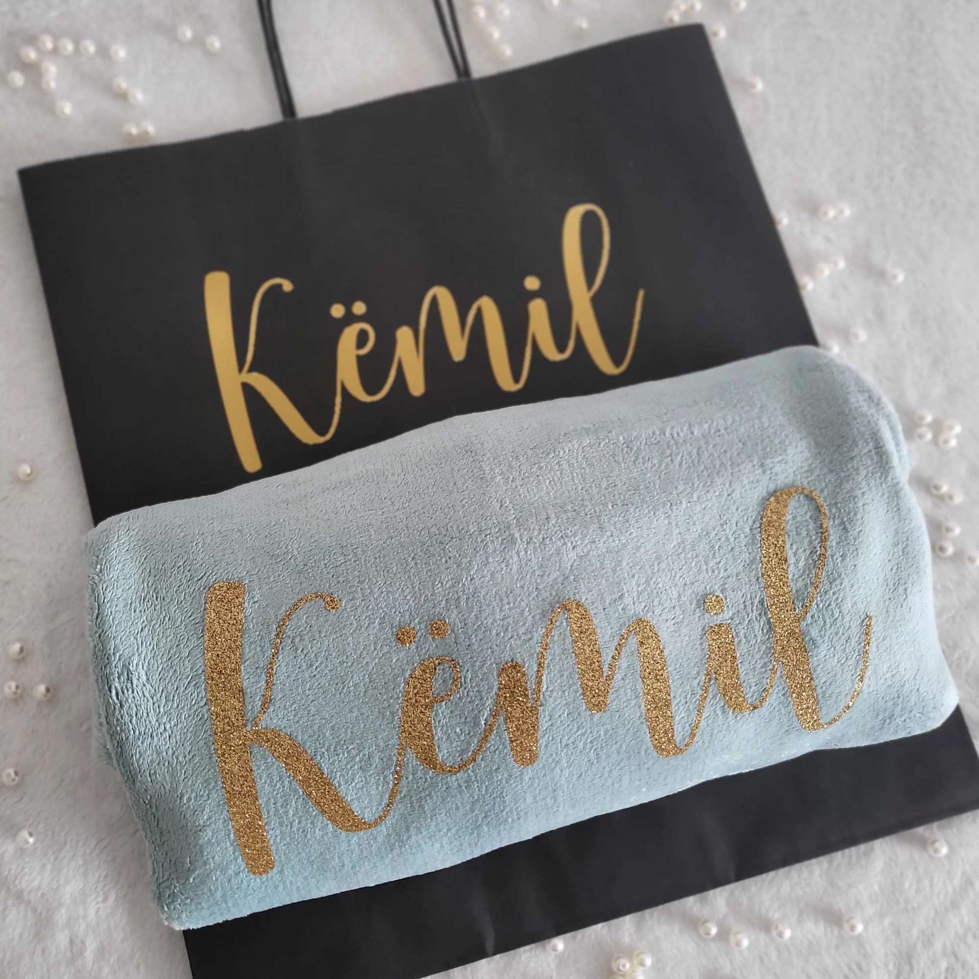 Couverture Bébé Personnalisée Avec Prénom - Flanelle Douce Ultra Confortable - Cadeau Naissance Fille Garçon