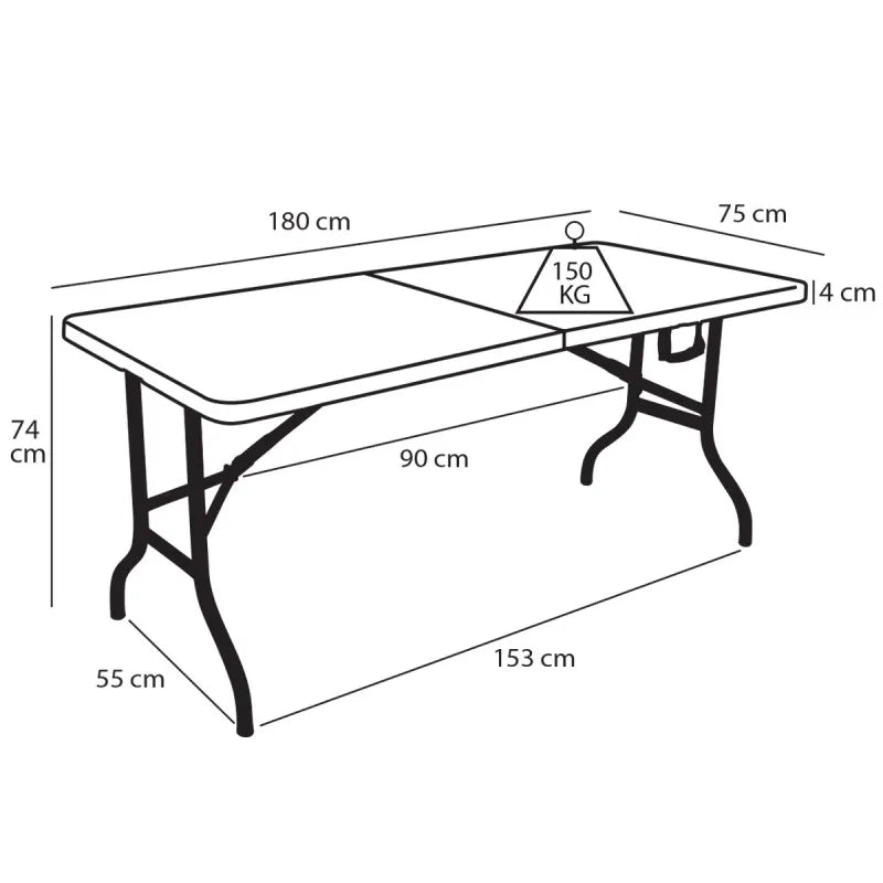 Table pliante multiusage blanc 1,80m ( Location )