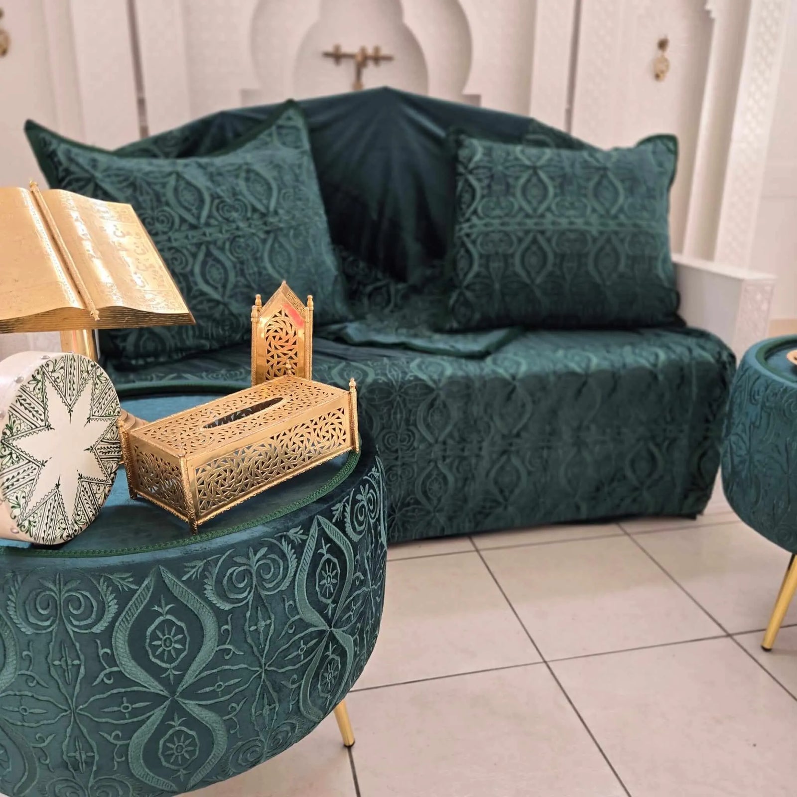 Décor Vert et Doré  traditionnelle 2027